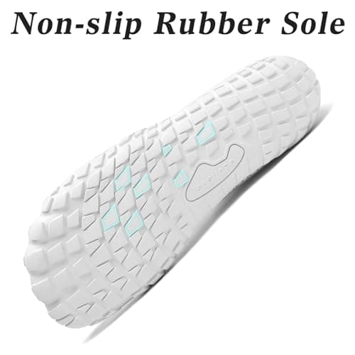 Detalle 2 de SAGUARO Barefoot minimalistas para trail running (blanco, talla 47 EU)