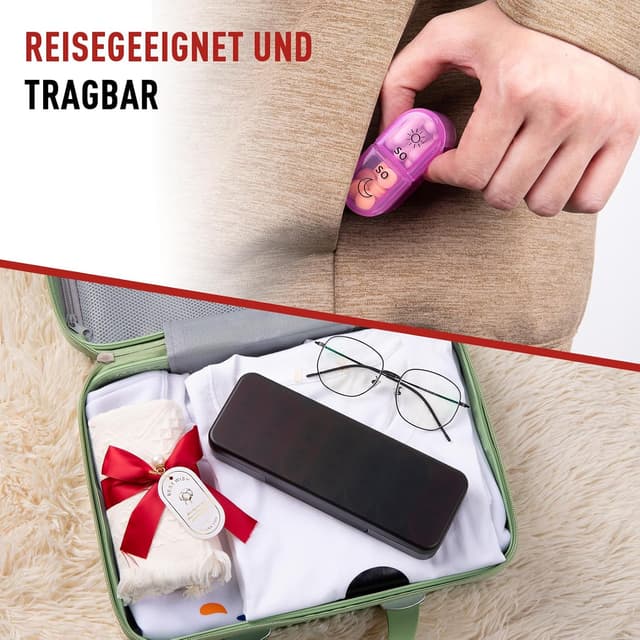 Thumbnail 5 de Doruimi Tablettenbox 7 Tage 2 Fächer Schwarz