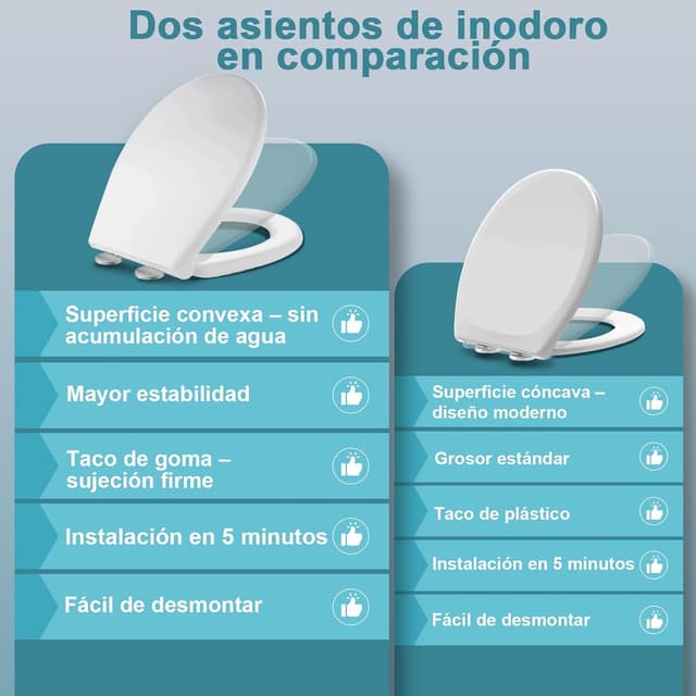 Thumbnail 6 de MEEJEE Tapa WC Universal Oval Blanca