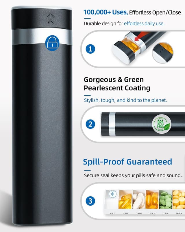 Detalle 2 de Betife 7-day pill organiser for travel