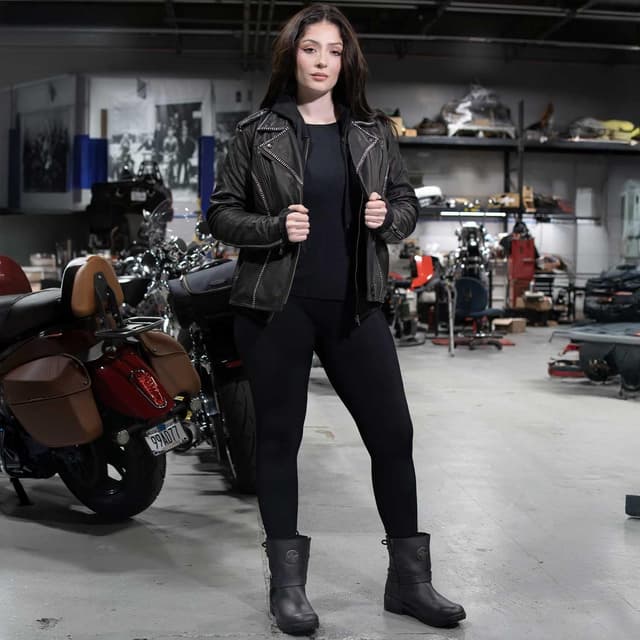 Thumbnail 6 de Milwaukee Leather MLL2503 Studded Black Leather Moto Jacket