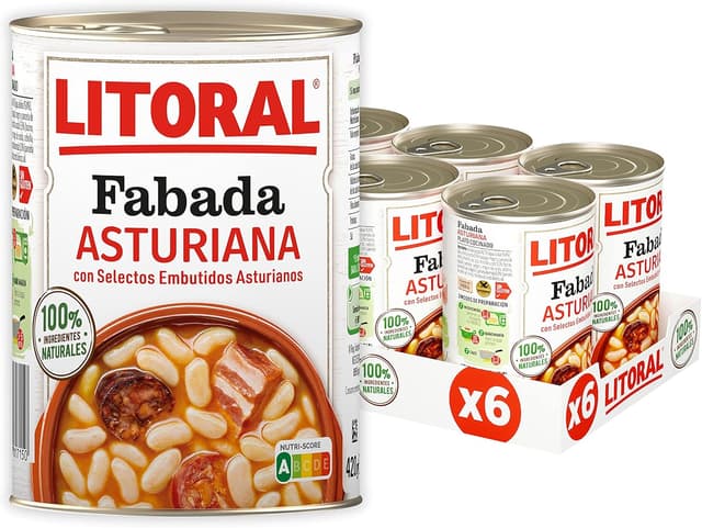 Detalle de LITORAL Fabada Asturiana Sin Gluten 🍲 Pack 6x420 g