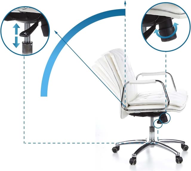 Detalle 2 de HJH Office 600932 Poltrona VILLA 10 Pelle 46–56 cm