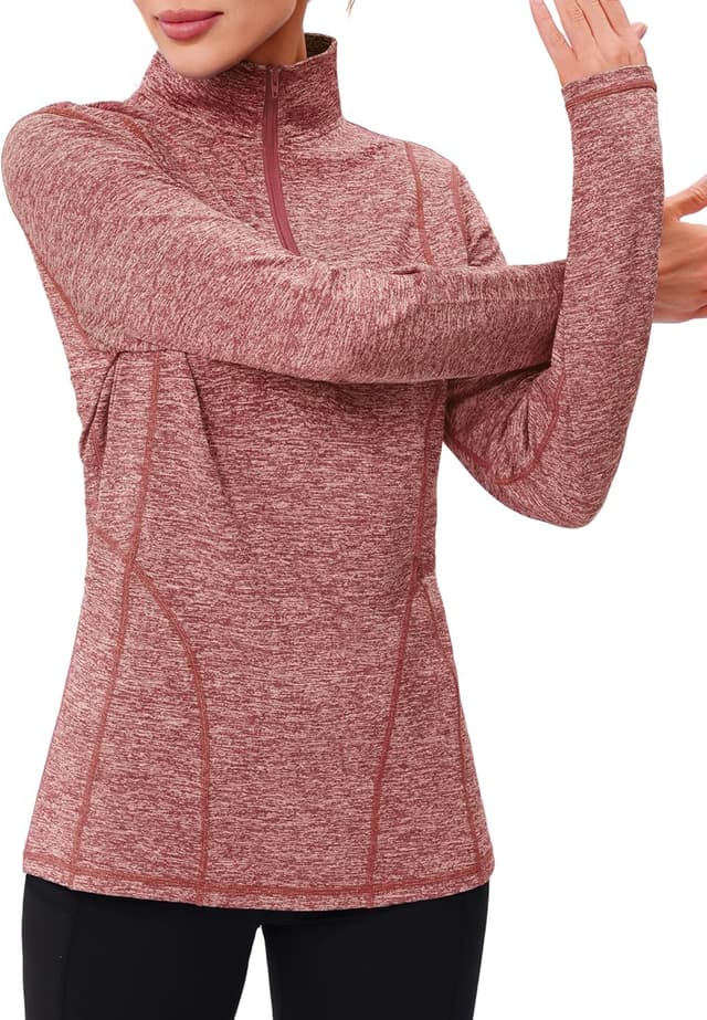 Detalle de Terecey Tee Shirt Sport femme à manches longues avec zip 1/4