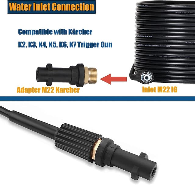 Thumbnail 2 de 25M Tubo di Sonda Sturatubi 180bar per Idropulitrici