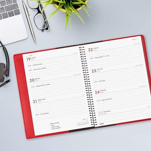 Detalle de Finocam Agenda Espiral 2026 semana vista 📘