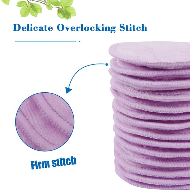 Detalle 2 de KinHwa Waschbare Abschminkpads (12er-Set) aus Mikrofaser mit Schlaufe – Abschminken nur mit Wasser