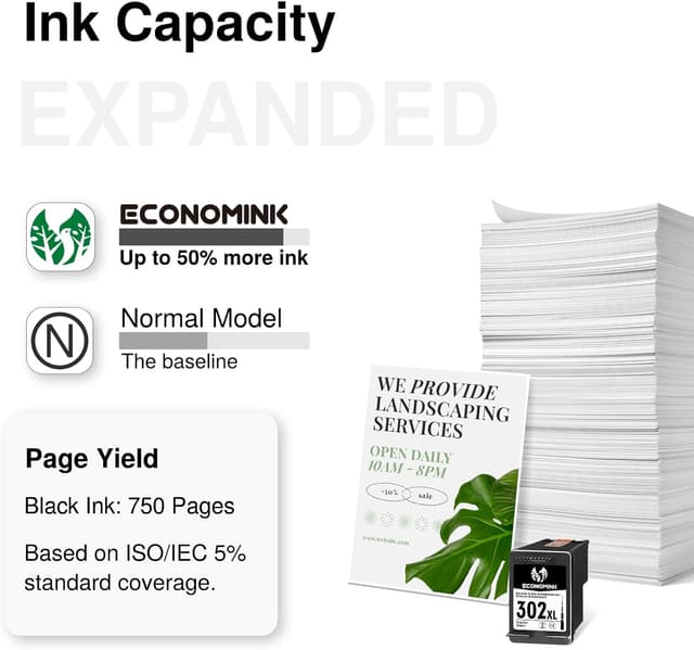 Detalle de 302XL kompatible Druckerpatronen Schwarz (HP 302XL) – 1er-Pack für OfficeJet, DeskJet & Envy