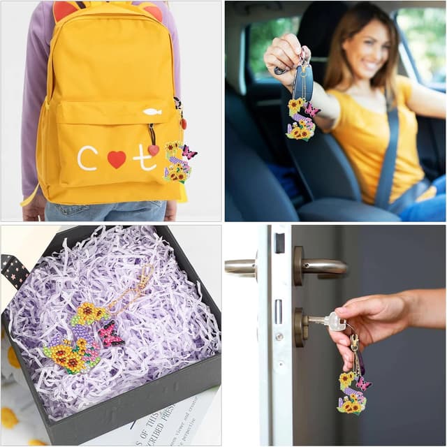 Thumbnail 6 de MWOOT Letter Diamond Art Keychain