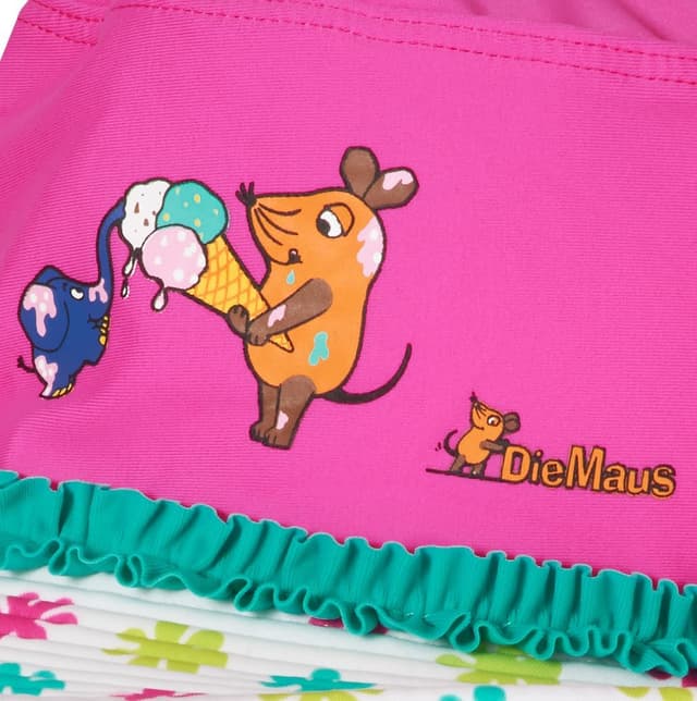 Detalle 2 de Playshoes Mädchen Bademütze mit UV-Schutz (Sonnenhut) – Kopfbedeckung für Schwimmbad und Meer