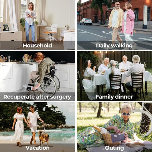 Thumbnail 6 de FitVille Sandales diabétiques femme à large ouverture et scratch pour pieds gonflés