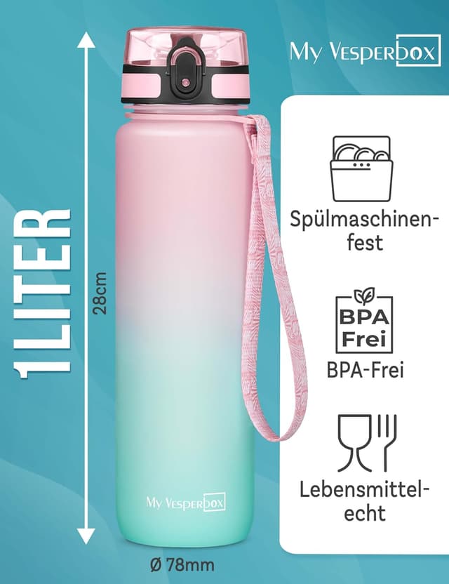 Detalle 2 de My Vesperbox Trinkflasche 1000ML für Kinder 📪
