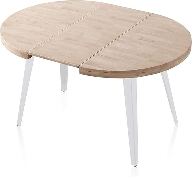 Imagen de Berg 🌿 Mesa de Comedor Extensible Roble y Blanco en OfertitasTOP