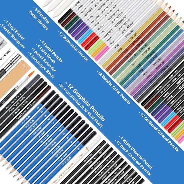 Thumbnail 2 de Kalour 76pc Art Set for Beginners
