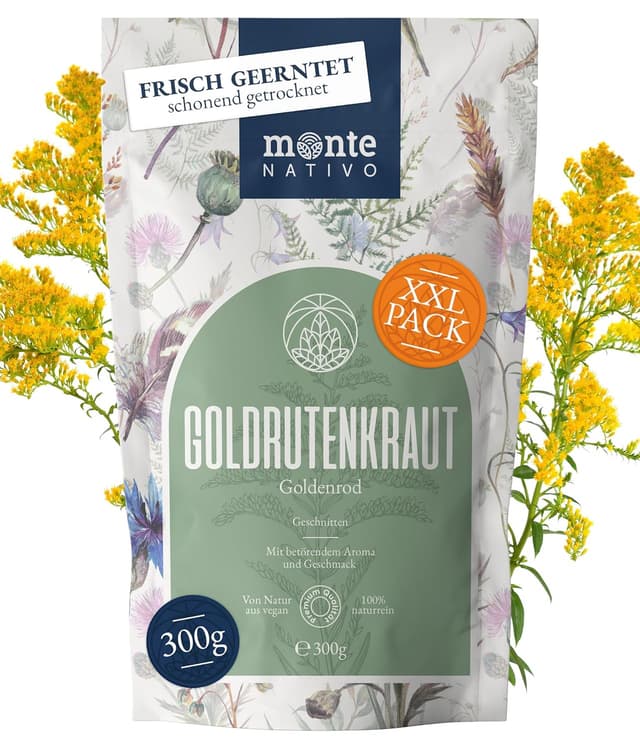 Detalle de Goldrutentee Monte Nativo (300 g) – Goldrutenkraut Tee lose, 100 % natürlich & ohne Zusatzstoffe