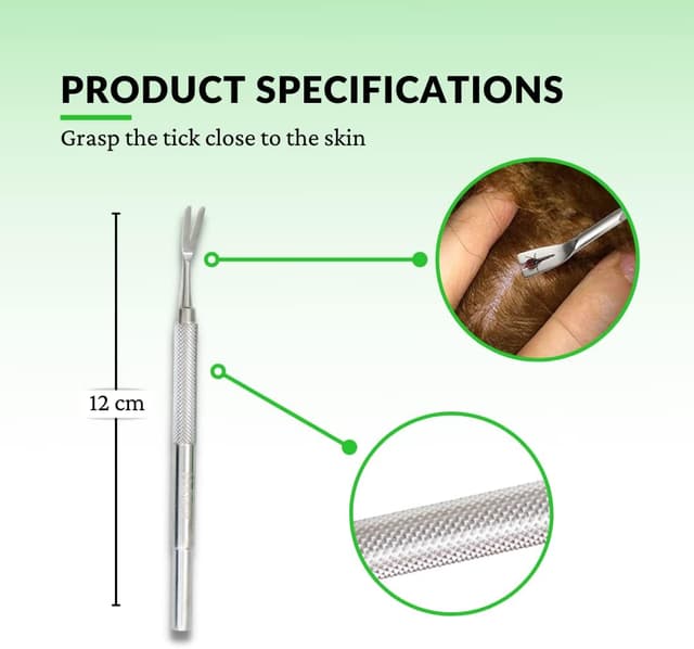 Detalle de MYDAISY Zeckenzange 5er Set für Haustiere 🐾