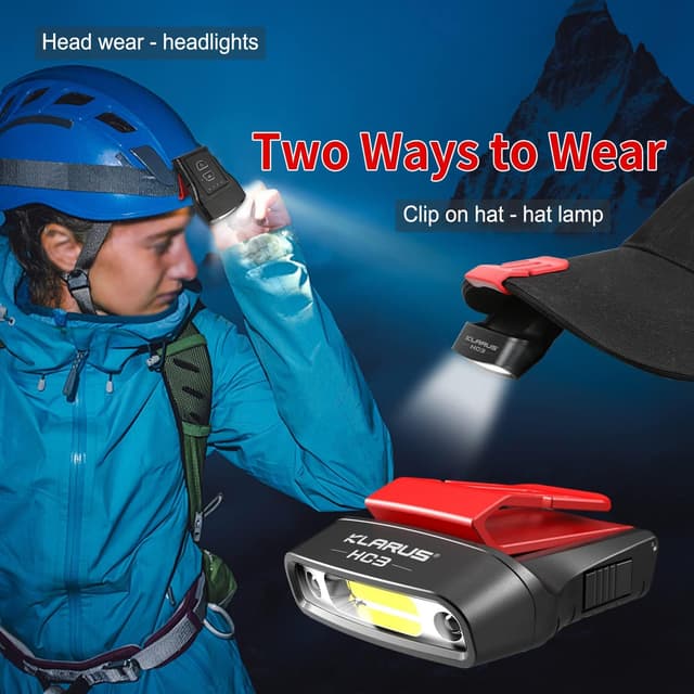 Detalle de Klarus HC3 Clip rechargeable à LED pour phare mains libres