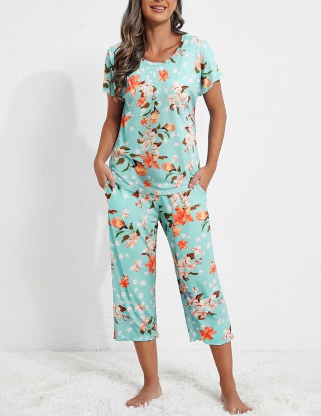 Detalle de Ekouaer pyjama femme été, 2 pièces