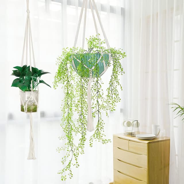 Thumbnail 5 de flintronic Hanging Planters Baskets 80cm pack