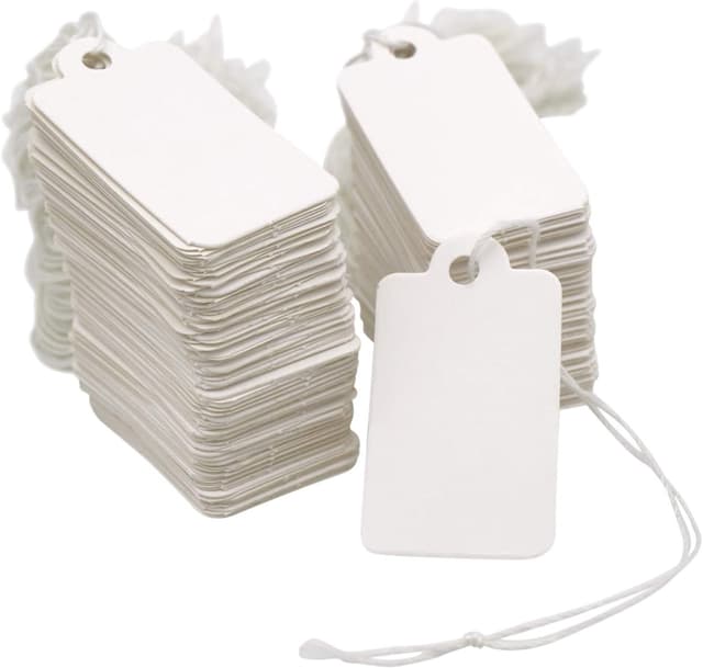 Detalle de jijAcraft white price tags 500 pack