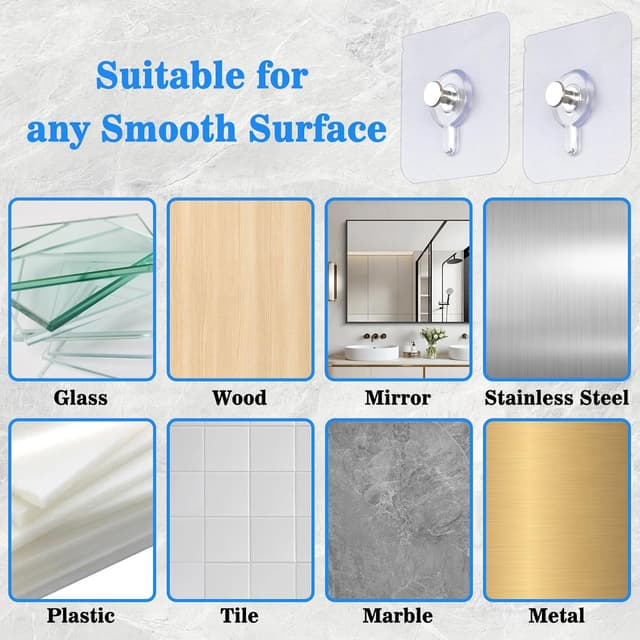 Detalle 2 de loghohu Klebenagel Bilderhaken 24 Stück