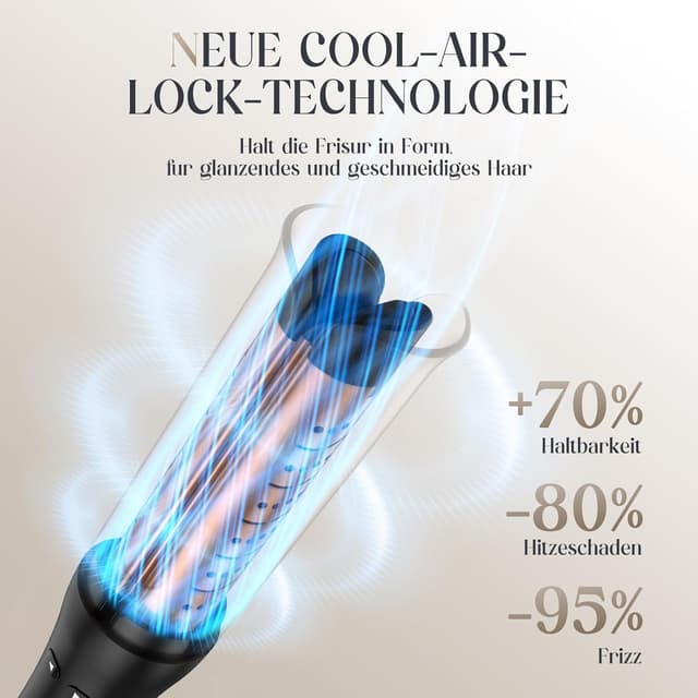 Detalle 1 de Lookmate Kaltluft Lockenstab 32 mm Beach Waves