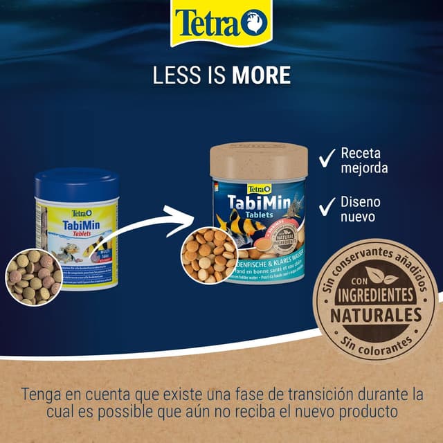 Detalle 2 de Tetra Tablets TabiMin alimento en pastillas para peces de fondo, 275 tabletas 🐟