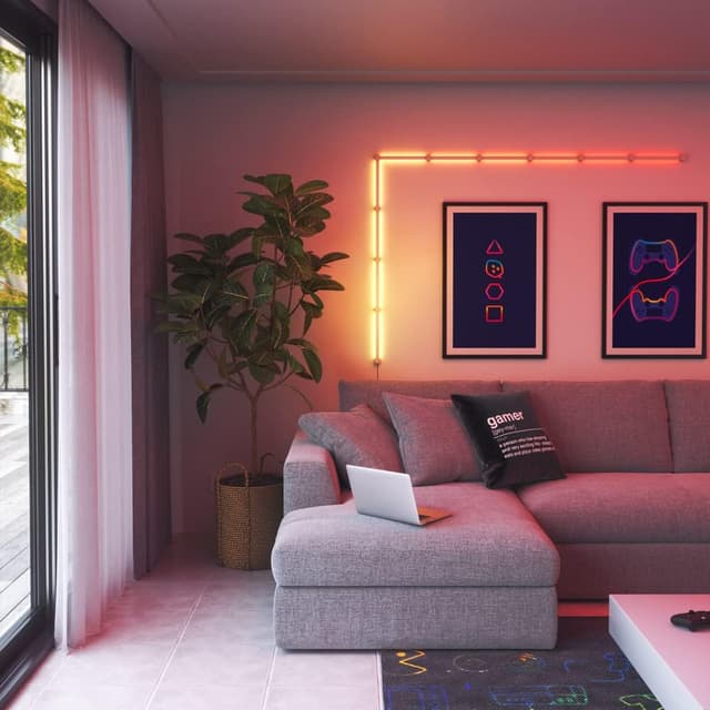 Thumbnail 2 de Nanoleaf Lines Extensión 3 Barras Luz LED RGBW 90° 🌈