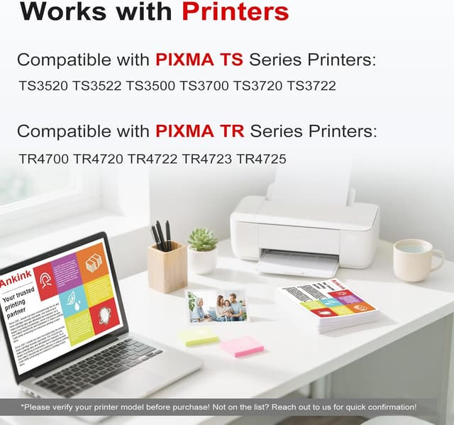 Detalle de ANKINK 275XL/276XL 3-Pack Compatible Ink Cartridges for Canon PIXMA TS & TR Printers