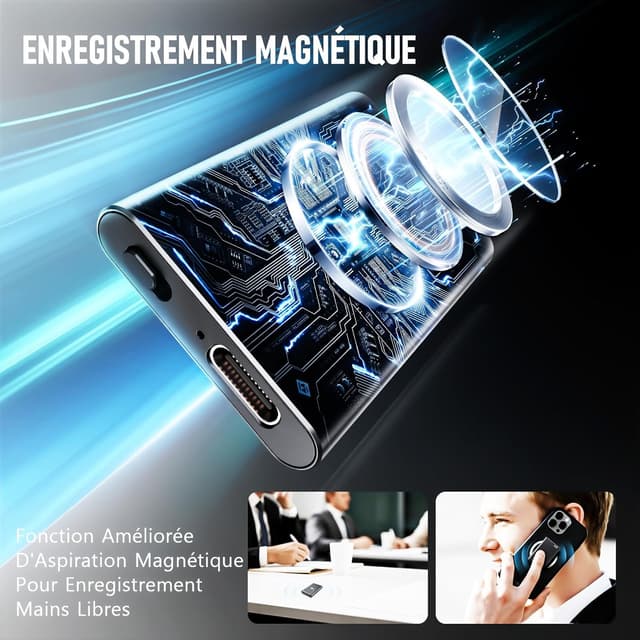 Thumbnail 4 de Dictaphone numérique 64 GB avec réduction de bruit 🎤