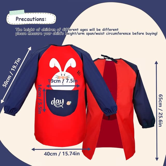 Thumbnail 5 de Romon Tablier Peinture Enfant 6–8 ans imperméable 🎨