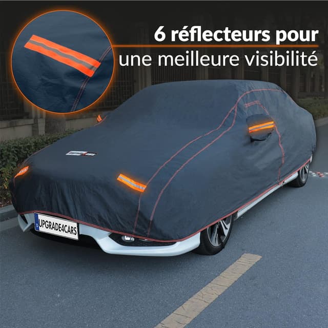 Detalle de Upgrade4cars bâche de protection voiture extérieure universelle (406 x 165 x 120 cm)