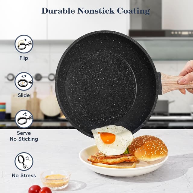 Thumbnail 4 de SODAY 12-Piece Granite Nonstick Cookware Set