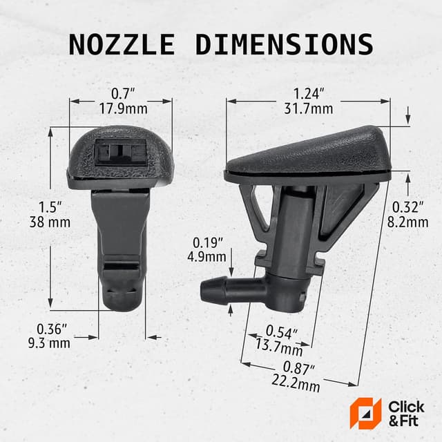 Thumbnail 3 de Click&Fit Windscreen Washer Nozzles Ford Focus