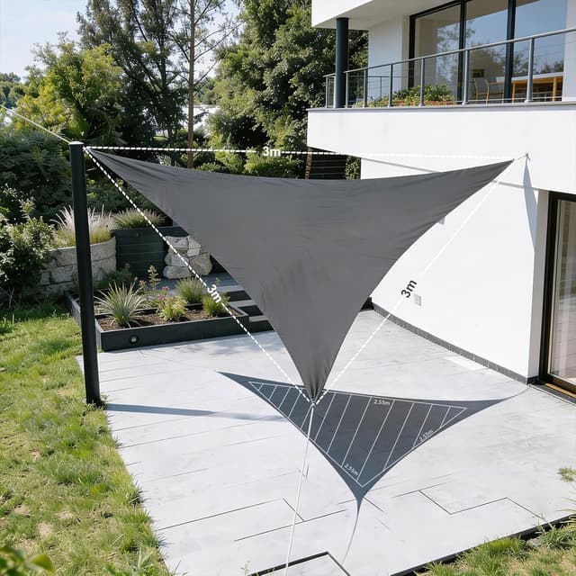 Detalle de HAIKUS Voile d’ombrage triangulaire 3x3x3 m