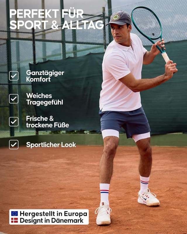 Detalle de Danish Endurance Tennissocken aus Bio-Baumwolle