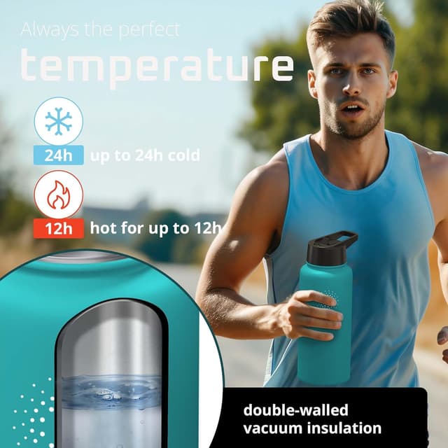 Detalle 2 de ACTIVE FLASK Stainless Steel Water Bottle 950ml