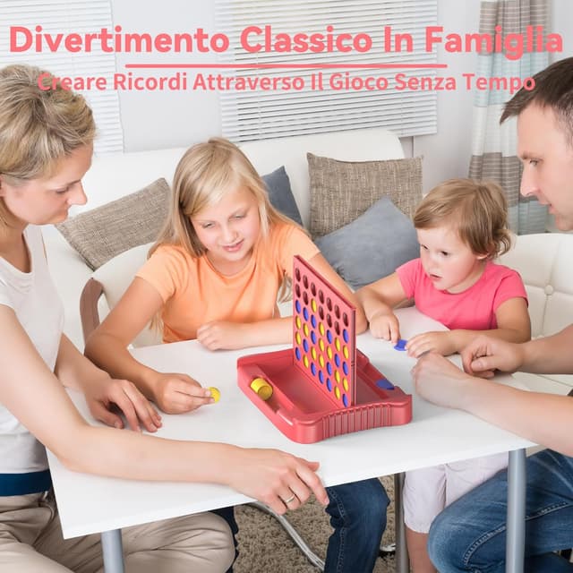 Detalle 2 de Pup Go 4 in Linea (4 en raya) da tavolo, gioco classico pieghevole da viaggio per 2 giocatori, per famiglie e bambini 3+