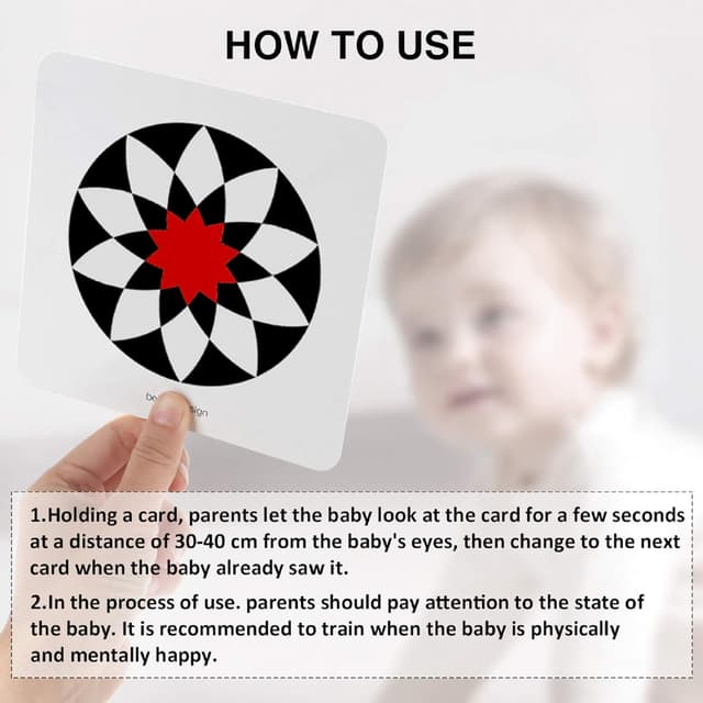 Thumbnail 6 de Beiens Lot de 20 cartes flash à fort contraste pour bébé (3 à 6 mois)