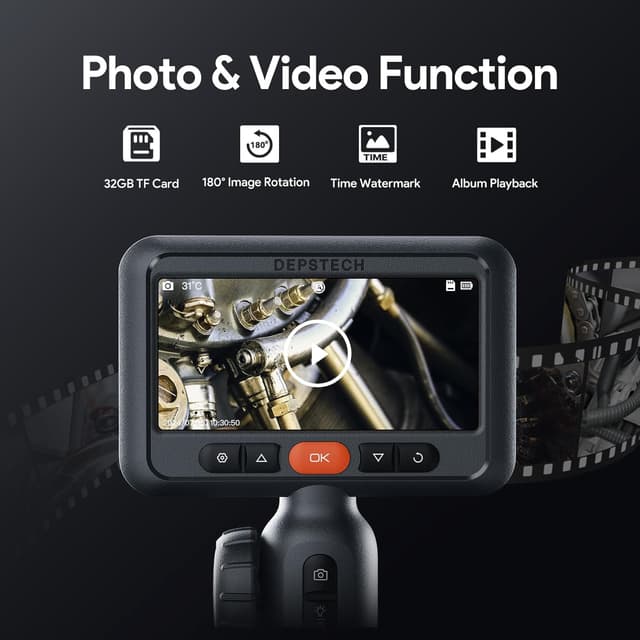 Detalle 1 de DEPSTECH dual lens endoscope 8.5mm