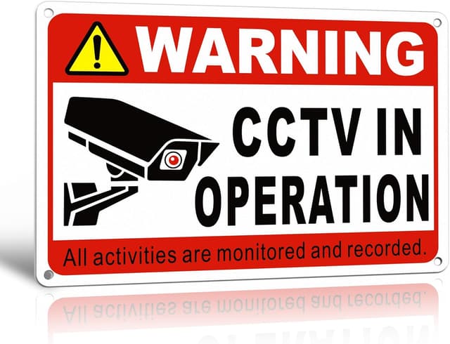 Imagen de TAKULA Aluminium CCTV Sign 11.8x7.9in en OfertitasTOP