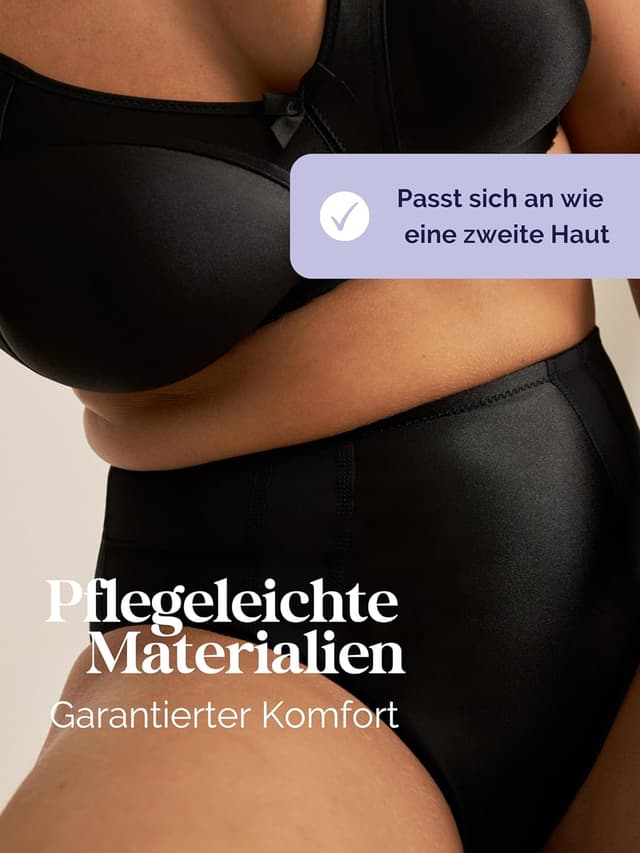 Detalle de Naturana® Minimizer BH ohne Bügel (Cup B–G) – optisch kleinere Cupgröße & bequeme, breite Träger