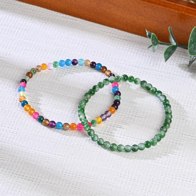 Detalle de EUMENIDES Stretch Rope Beaded Anklet 9.45 Inch