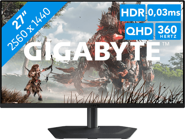 Detalle de Gigabyte MO27Q3 QD-OLED Gaming Monitor (27 Zoll) – 360 Hz, True Black 400, Tactical Switch