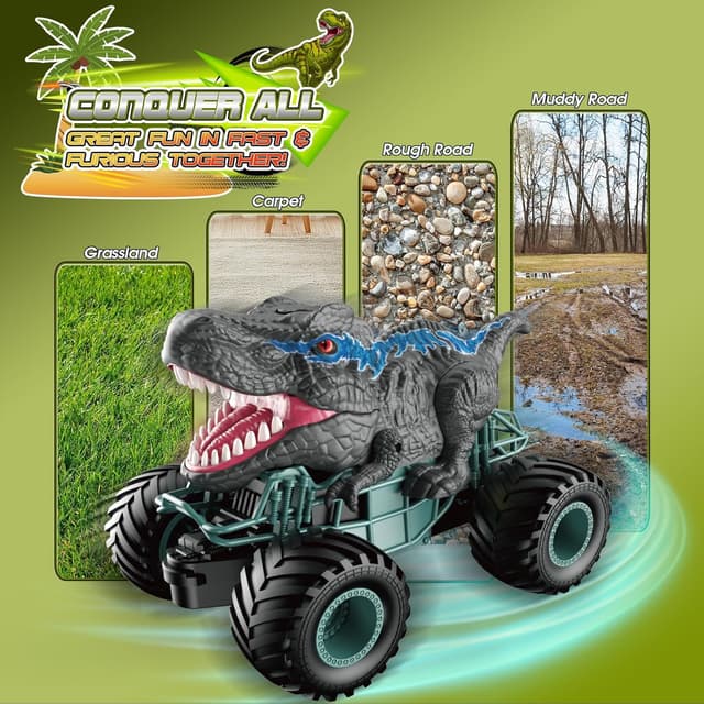 Thumbnail 6 de HappyGoLucky 1:16 RC Dinosaur Truck 10 KM/H