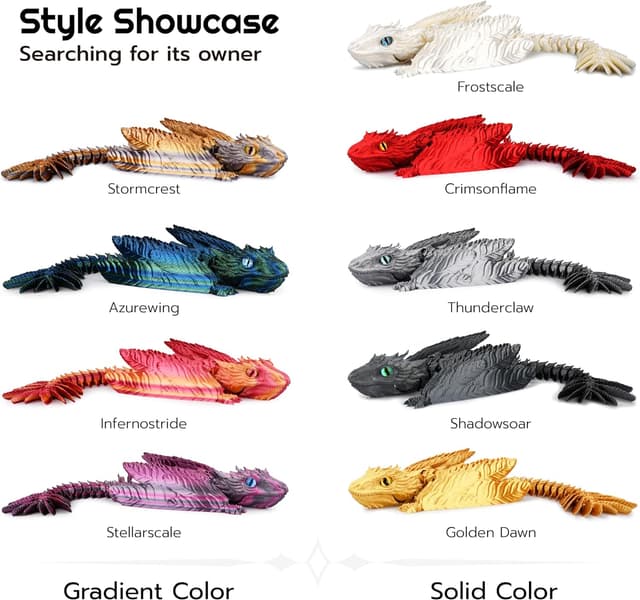 Detalle 2 de Feathered Wyvern Dragon Fidget Toy