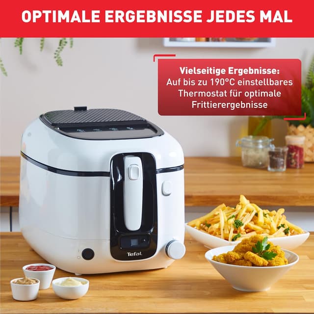 Detalle de Tefal Fritteuse Super Uno FR3140 mit Timer, 2,2 Liter & Geruchsfilter