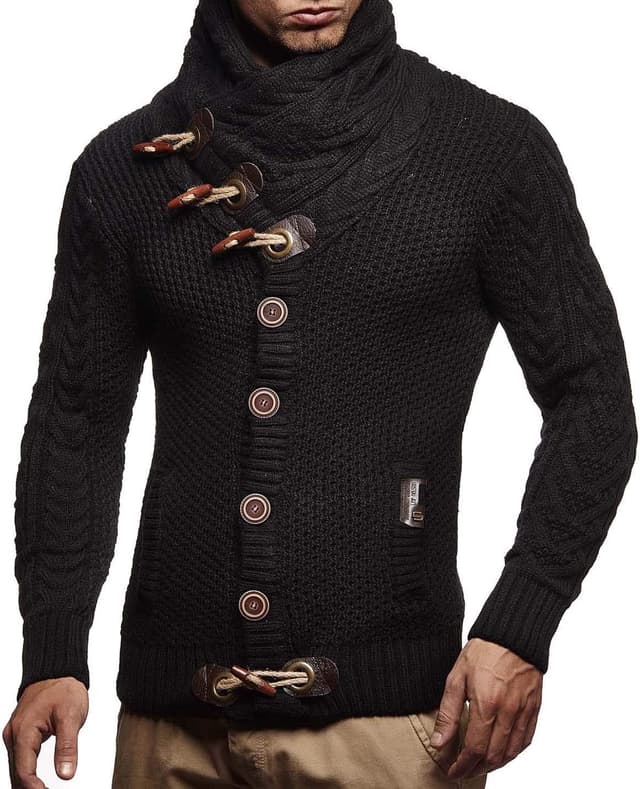 Detalle de Cardigan Leif Nelson LN4195 pour homme ⚖