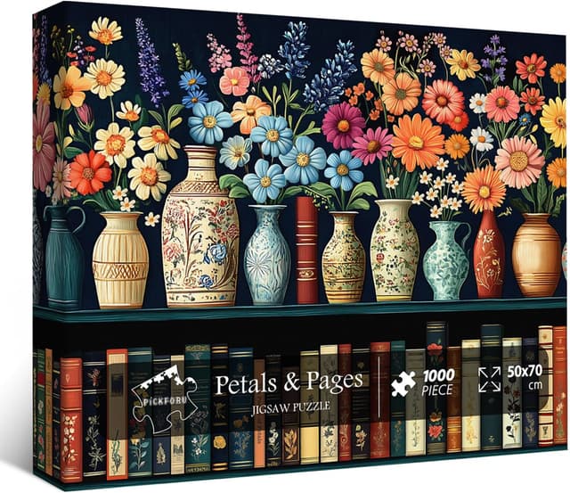 Imagen de PICKFORU Wildflower Pages Puzzle 1000 pieces 🧩 en OfertitasTOP
