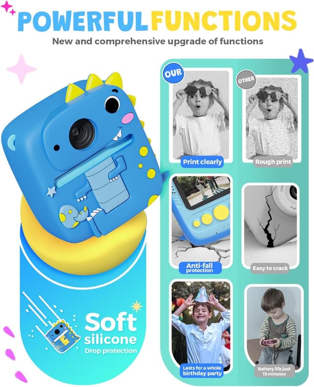 Thumbnail 5 de Kids Camera Instant Print 1080P for Ages 3–9